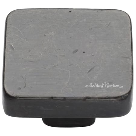 Ashley Norton Solid Bronze Rustic 1-1/2 Inch Square Cabinet Knob Dark Bronze