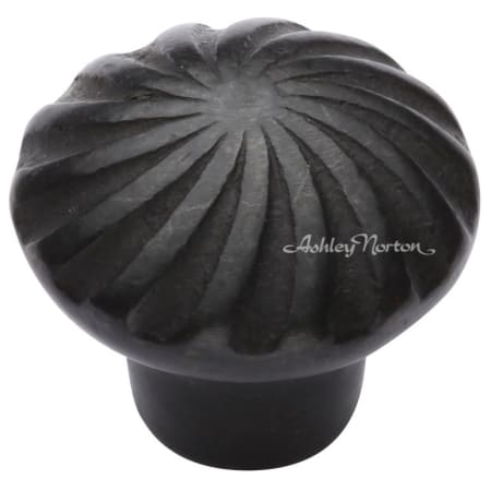 Ashley Norton Wheel 1-1/4" Diameter Luxury Solid Bronze Textured Spiral Designer Cabinet / Drawer Knob Dark Bronze