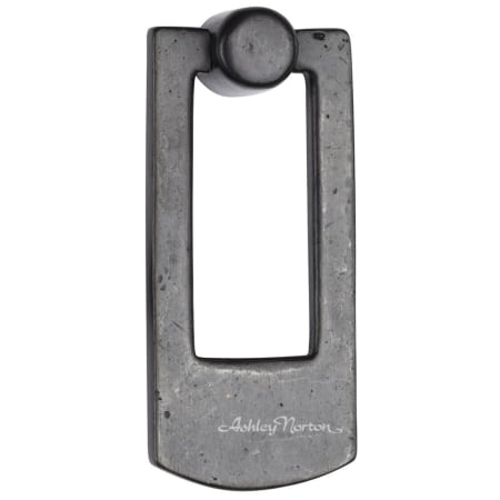 Ashley Norton Solid Bronze 3.5" Long Rustic Farmhouse Rectangular Drop Ring Knob Dark Bronze