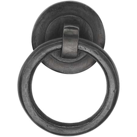 Ashley Norton Nora 1-5/8" Long Luxury Solid Bronze Drop Ring Cabinet Pull with Small Round Backplate Dark Bronze
