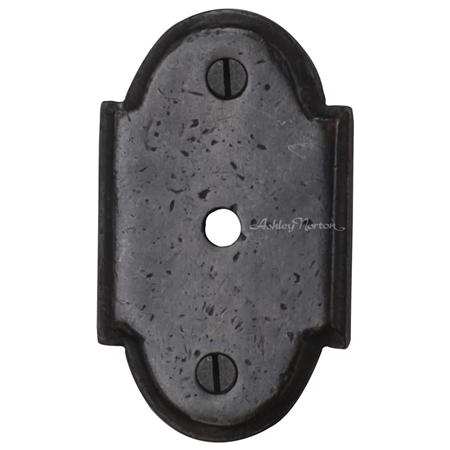 Ashley Norton Solid Bronze 1-1/2 Inch Cabinet Knob Backplate Dark Bronze