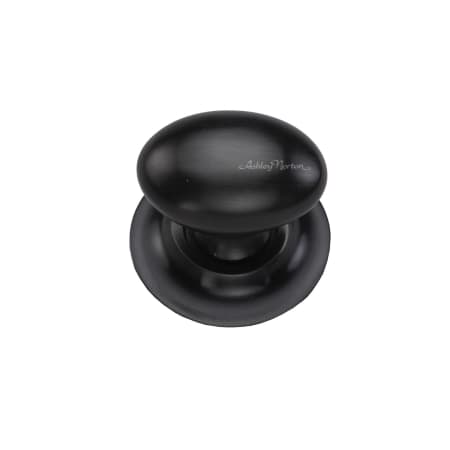 Ashley Norton Solid Brass Egg 1-1/2 Inch Oval Cabinet Knob with Backplate Dark Oil Rubbed