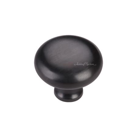 Ashley Norton Luxury 1-1/4" Round Smooth Mushroom Luxury Solid Brass Cabinet / Drawer Knob Dark Oil Rubbed
