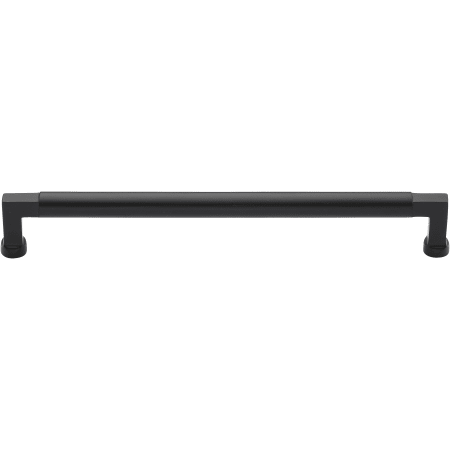Ashley Norton Bauhaus 12-5/8" Center to Center Luxury Solid Brass Bauhaus Barrel Style Cabinet Handle / Drawer Pull Flat Black