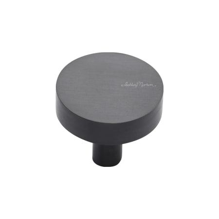 Ashley Norton Helios 1-1/4" Round Luxury Solid Brass Flat Smooth Mushroom Cabinet / Drawer Knob Dark Oil Rubbed
