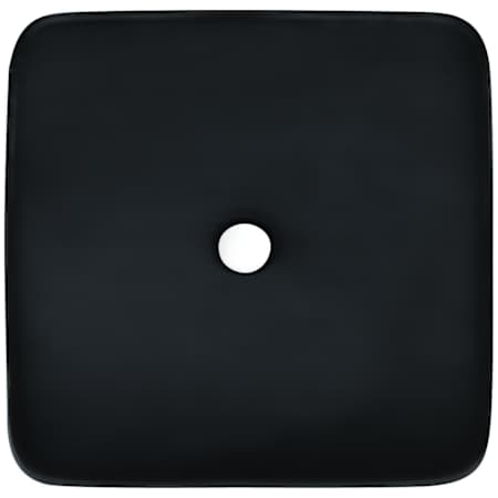 Ashley Norton Solid Brass Fleur-de-lis Square Cabinet Knob Backplate Flat Black