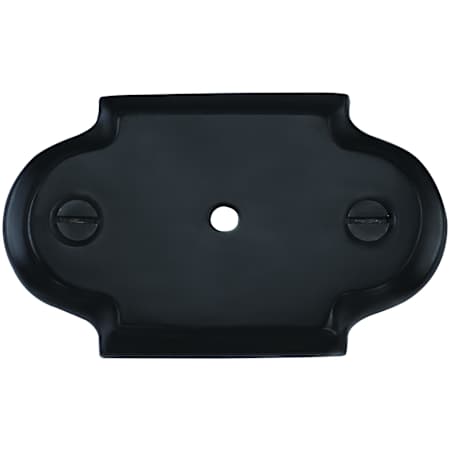 Ashley Norton Arched 1-1/2" x 2-1/2" Luxury Solid Brass Surface Mount Cabinet Knob Backplate Flat Black