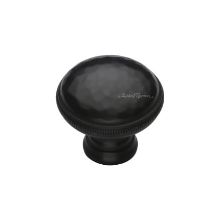 Ashley Norton Luxury 1-1/4" Round Solid Brass Hammered Surface Mushroom Cabinet / Drawer Knob Dark Oil Rubbed