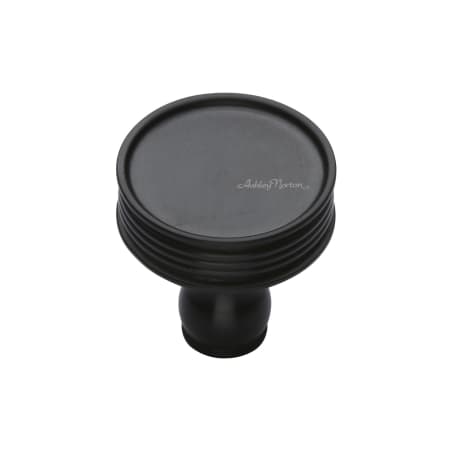 Ashley Norton Ridged 1-1/4" Diameter Luxury Solid Brass Round Cabinet / Drawer Knob with Rim Dark Oil Rubbed