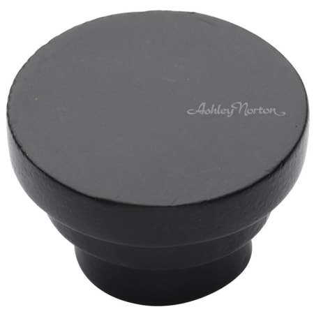 Ashley Norton Solid Bronze Round Step 1-1/2 Inch Mushroom Cabinet Knob Distressed Black