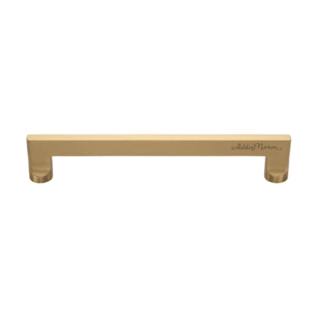 Ashley Norton Apollo 11" Center to Center 12-1/4" Long Modern Industrial Solid Brass Appliance Handle / Appliance Pull Satin Brass