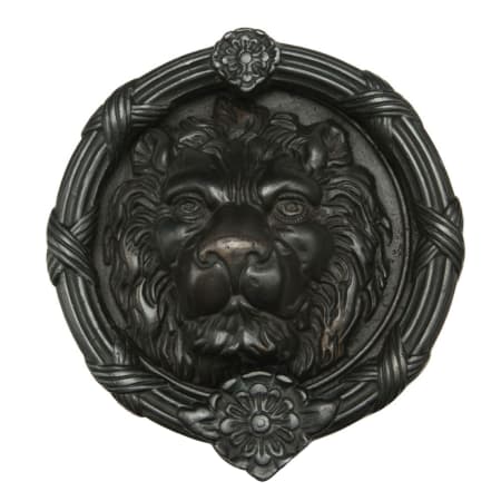 Ashley Norton Classic Vintage 8" Lion Head Solid Bronze Door Knocker Dark Bronze