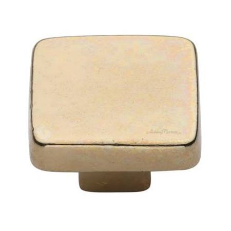 Ashley Norton Industrial 1-1/4" Solid Bronze Square Cabinet Knob / Drawer Knob Natural Bronze