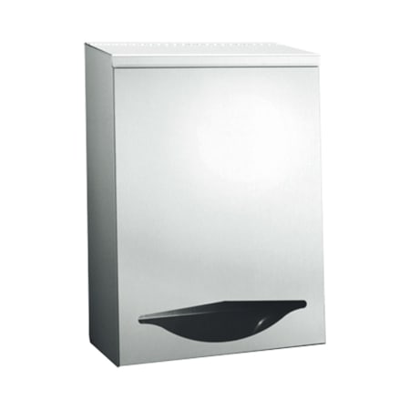 ASI Large Surface Mounted Bulk Disposables Dispenser Satin Stainless Steel