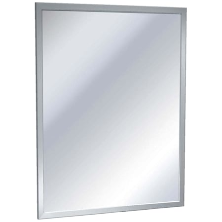 ASI Inter-Lok 24"W x 60"H Rectangular Flat Framed Wall Mounted Bathroom Mirror Satin Stainless Steel