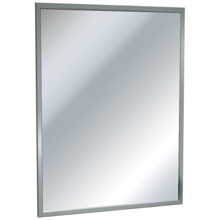 ASI 18" W x 36" H Rectangular Framed Bathroom Mirror Satin Stainless Steel
