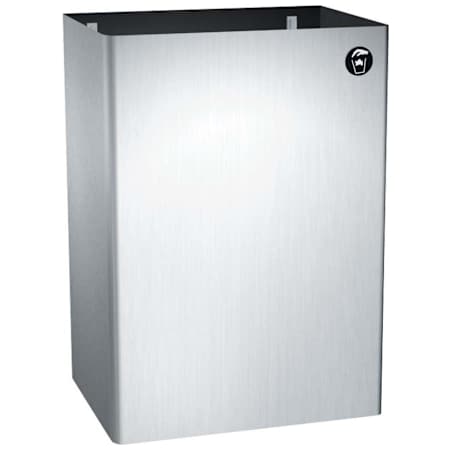 ASI Traditional Surface Mounted 17 Gallon Waste Receptacle Satin Stainless Steel