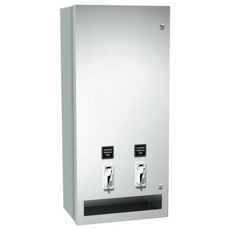 ASI Free Option Napkin (30)/Tampon (27) Surface Mounted Dispenser Satin Stainless Steel