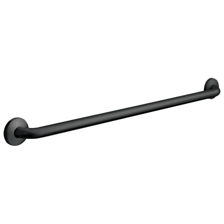 ASI 18" Grab Bar with Snap-On Flange Covers Matte Black