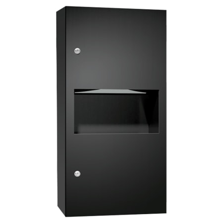 ASI Simplicity Surface Mounted Paper Towel Dispenser and Waste Receptacle Matte Black