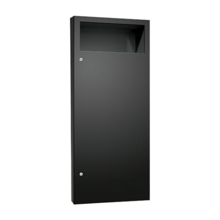 ASI Simplicity Semi-Recessed Bathroom Waste Receptacle Matte Black