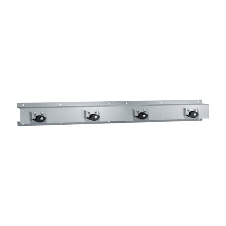 ASI Wall Mounted Mop and Broom Holder Rack Satin Stainless Steel