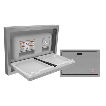 ASI Stainless Steel Surface Mounted Baby Changing Station Satin Stainless Steel