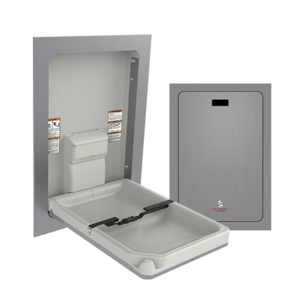 ASI Recessed Vertical Baby Changing Station Stainless Steel