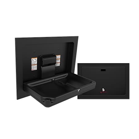 ASI Recessed Baby Changing Station Matte Black