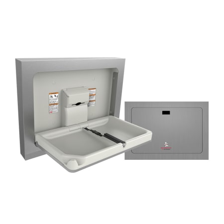ASI Stainless Steel Surface Mounted Baby Changing Station Satin Stainless Steel