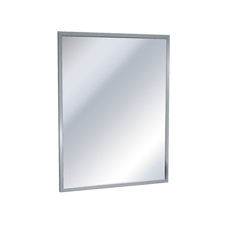 ASI 24 x 40 Inch Chan-Lok Framed Plate Glass Mirror Stainless Steel