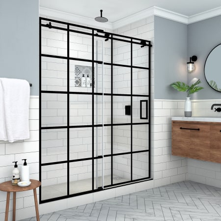 Aston Kamaya XL 80" High x 68" Wide Sliding Frameless Shower Door with Clear Glass Matte Black
