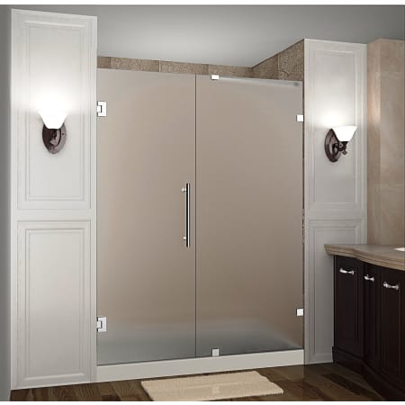 Aston-SDR985F-51-10-Installed Door in Chrome