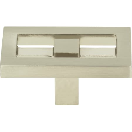 Atlas Homewares Nobu 1-3/4 Inch Rectangular Cabinet Knob Brushed Nickel