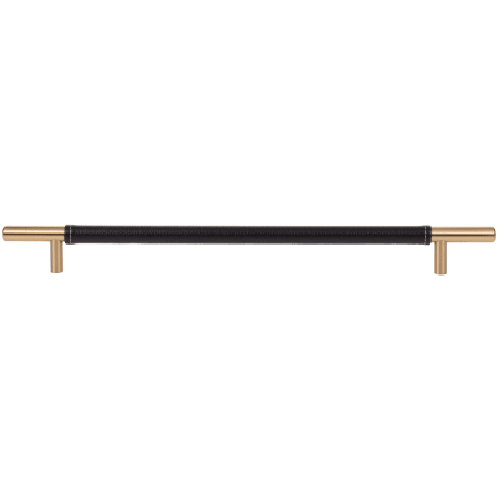 Atlas Homewares Zanzibar 11-5/16 Inch Center to Center Bar Cabinet Pull Black / Warm Brass