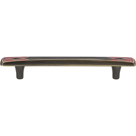 Atlas Homewares Canterbury 5 Inch Center to Center Bar Cabinet Pull Black / Red