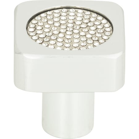 Atlas Homewares Crystal 1 Inch Square Cabinet Knob Matte Chrome