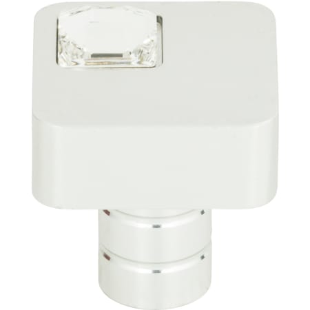 Atlas Homewares Crystal 1 Inch Square Cabinet Knob Matte Chrome