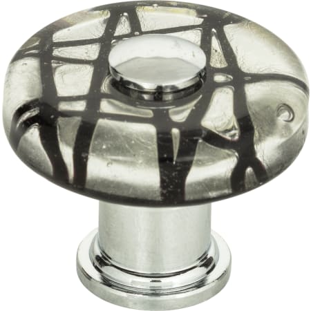 Atlas Homewares Dream Glass 1-1/2 Inch Mushroom Cabinet Knob Polished Chrome