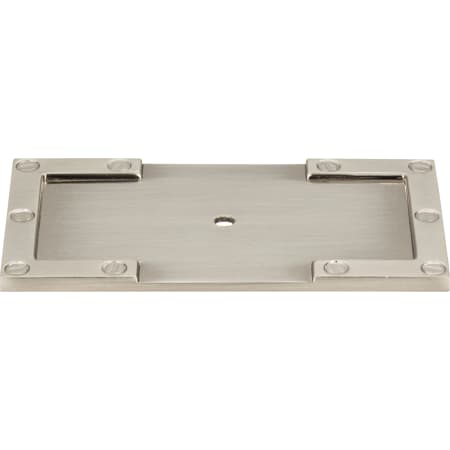 Atlas Homewares Campaign L-Bracket 3-11/16 Inch Knob Cabinet Backplate Brushed Nickel