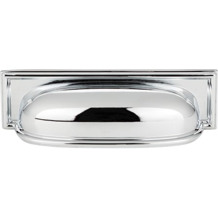 Atlas Homewares Campaign Rope 3-3/4 Inch Center to Center Cup Cabinet Pull Polished Chrome