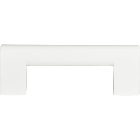 Atlas Homewares Round Rail 3 Inch Center to Center Handle Cabinet Pull High White Gloss