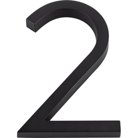 Atlas Homewares Modern Avalon 6 Inch Tall Address House Number '2' Matte Black