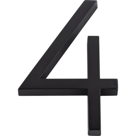Atlas Homewares Modern Avalon 6 Inch Tall Address House Number '4' Matte Black