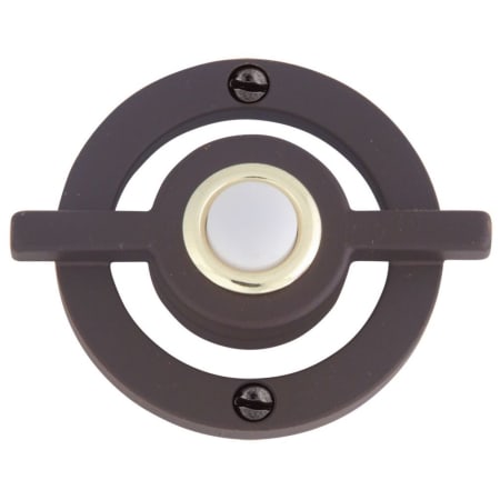 Atlas Homewares Modern Avalon 3 Inch Lighted Button Doorbell Aged Bronze