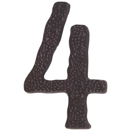 Atlas Homewares Jagged Hammered Address Number 4 Aged Bronze