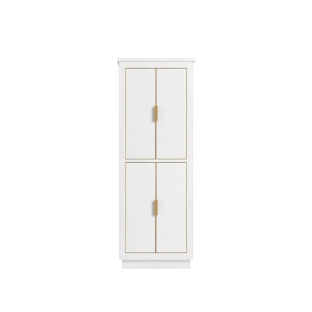 Avanity Allie 65" Wood Free Standing Bathroom Linen Tower with Gold Trim White