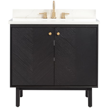 Avanity Adele 36" Free Standing Single Basin Vanity Set with Cabinet and Quartz Vanity Top Black