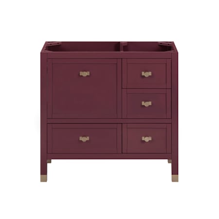 Avanity Alana 36" Single Free Standing Vanity Cabinet Only - Less Vanity Top Burgundy Red