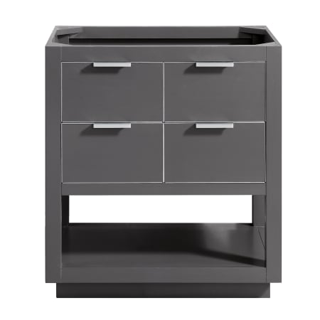 Avanity Allie 30" Single Free Standing Wood Vanity Cabinet Only - Less Vanity Top Twilight Gray with Silver Hardware